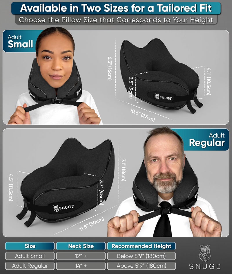 SNUGL Travel Pillow â€“ Neck Pillow Airplane, Travel Pillows for Airplanes, Neck Pillows Memory Foam â€“ Road Trip Essentials for Adults â€“ Traveling Essentials - Gifts for Travelers Men & Women - Image 5